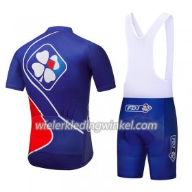 Set Fietsshirt + Korte Koersbroek 2018 FDJ N002